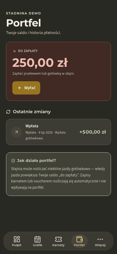podgląd · Salda